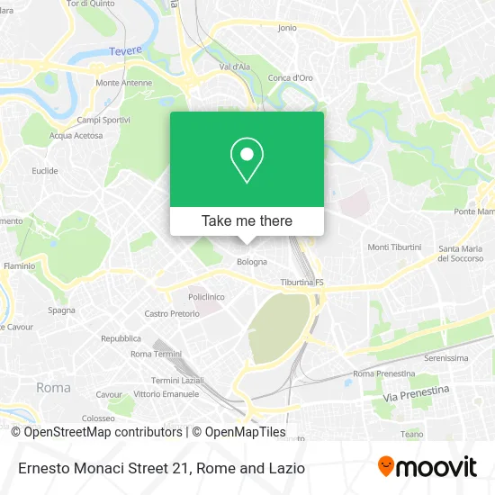 Ernesto Monaci Street 21 map