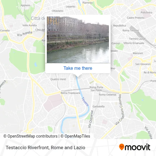 Testaccio Riverfront map