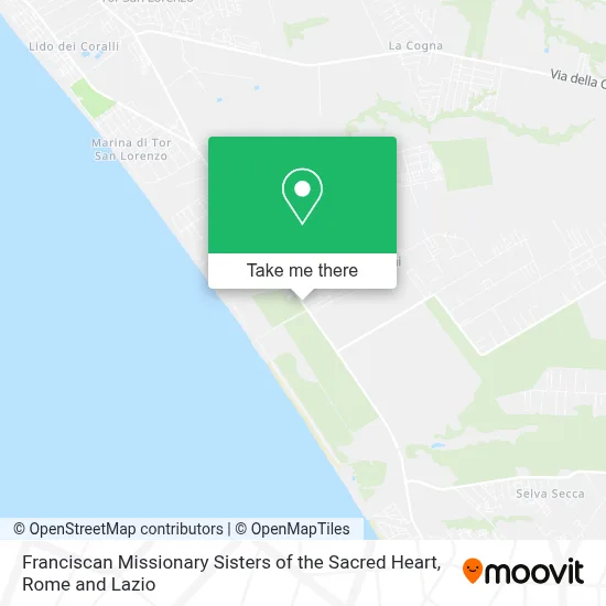 Franciscan Missionary Sisters of the Sacred Heart map