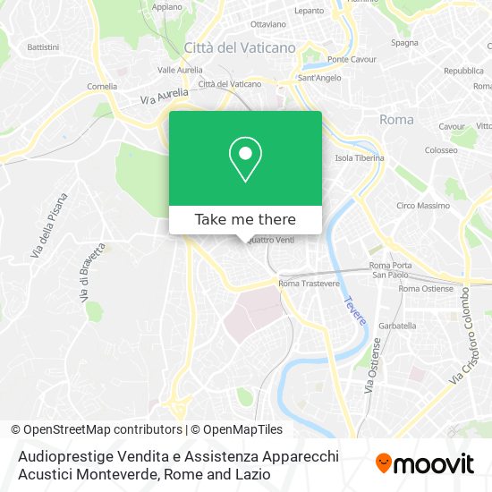 Audioprestige Vendita e Assistenza Apparecchi Acustici Monteverde map