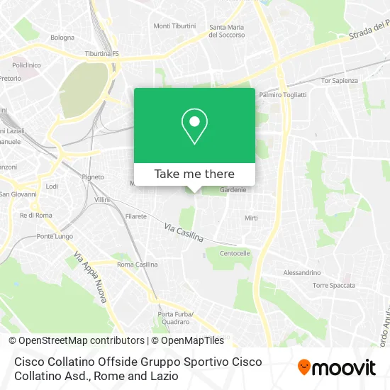 Cisco Collatino Offside Gruppo Sportivo Cisco Collatino Asd. map