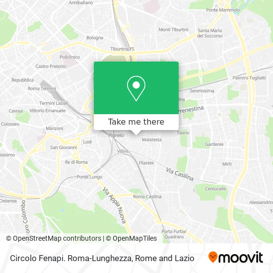 Fenapi Club. Rome-Lunghezza map