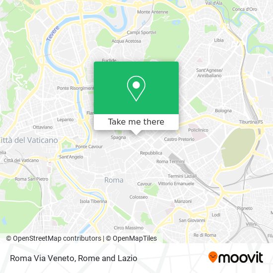 Roma Via Veneto map