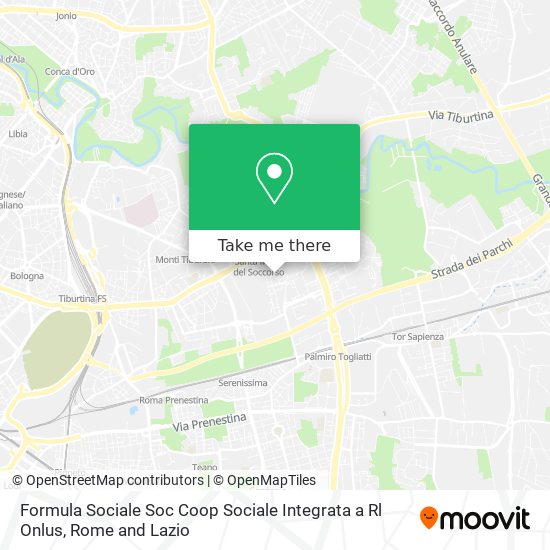 Formula Sociale Soc Coop Sociale Integrata a Rl Onlus map