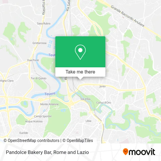 Pandolce Bakery Bar map