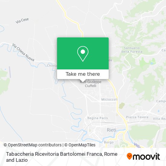 Tabaccheria Ricevitoria Bartolomei Franca map