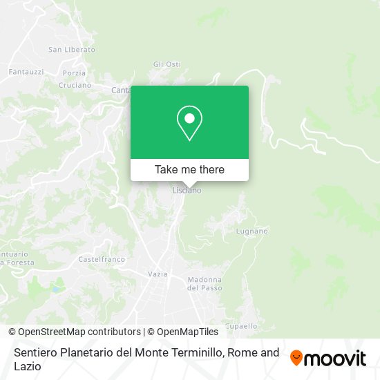 Sentiero Planetario del Monte Terminillo map