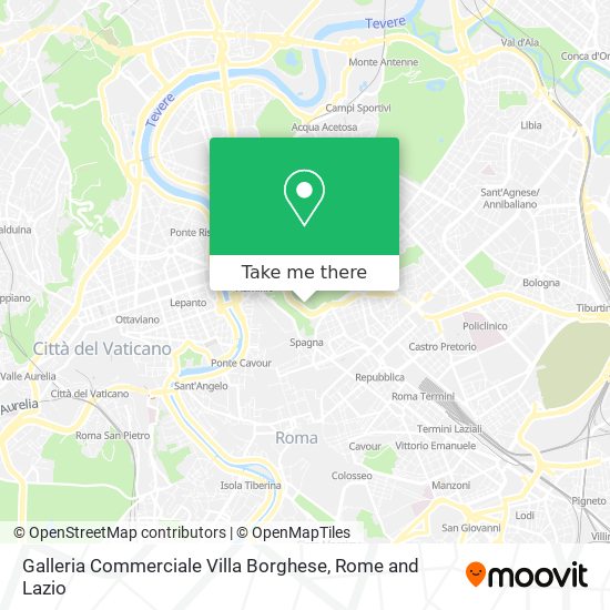 Galleria Commerciale Villa Borghese map