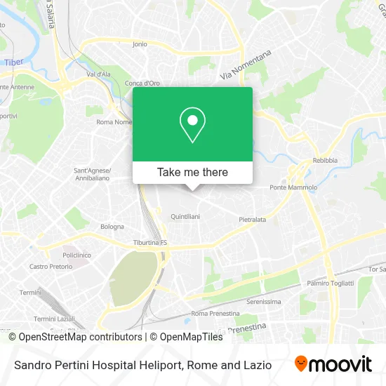 Sandro Pertini Hospital Heliport map