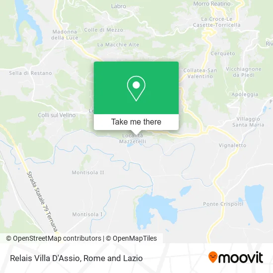Relais Villa D'Assio map