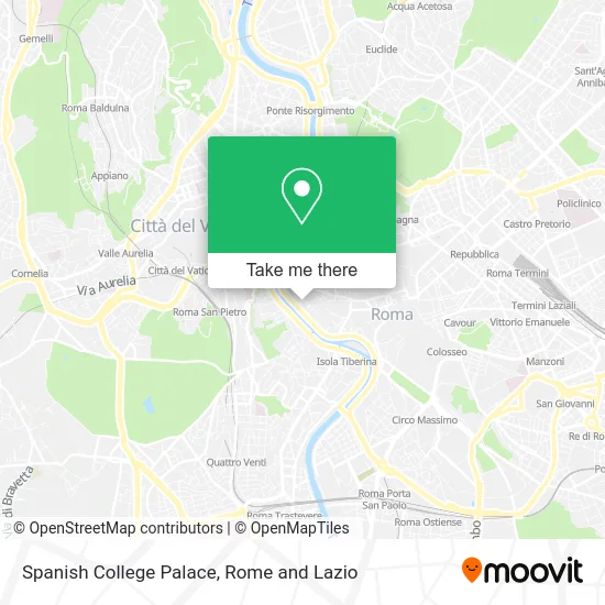 Spanish College Palace map