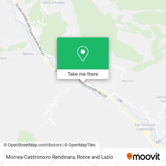 Morrea-Castronovo-Rendinara map