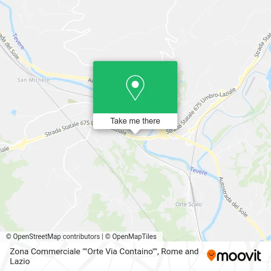 Zona Commerciale ""Orte Via Containo"" map