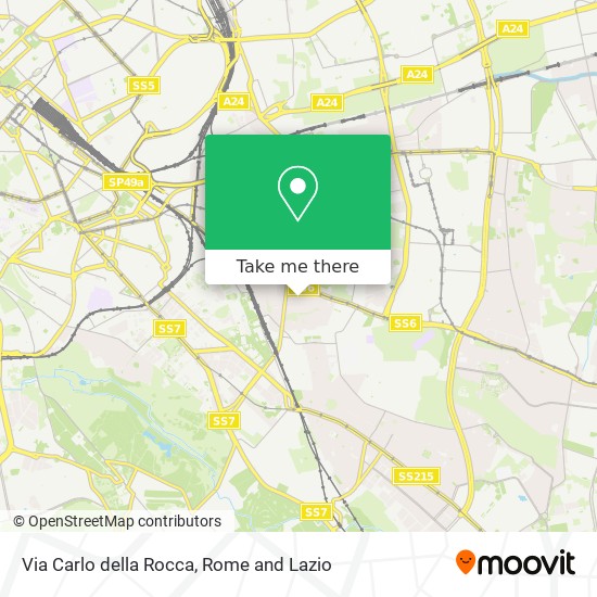 Via Carlo della Rocca map