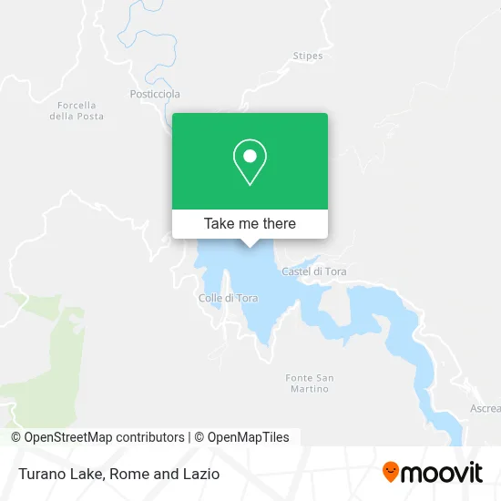 Turano Lake map