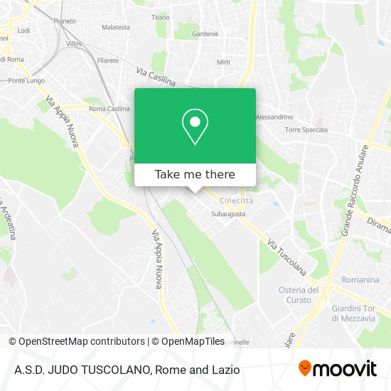 A.S.D. JUDO TUSCOLANO map
