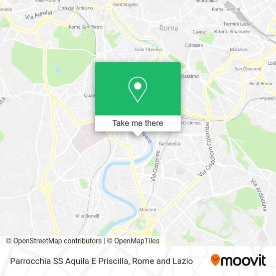 Parish of Saints Aquila and Priscilla map