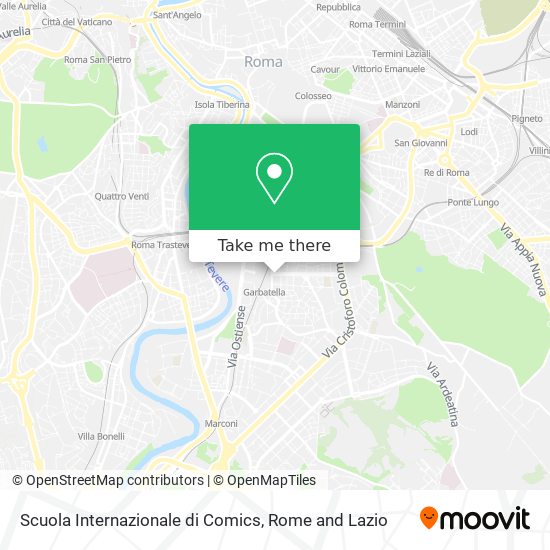 Scuola Internazionale di Comics map