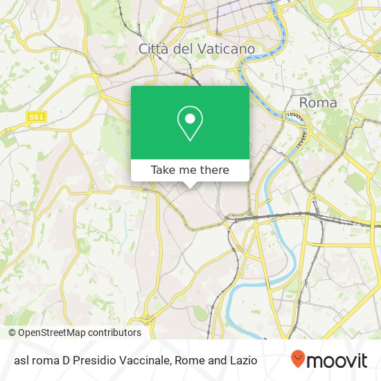 asl roma D Presidio Vaccinale map
