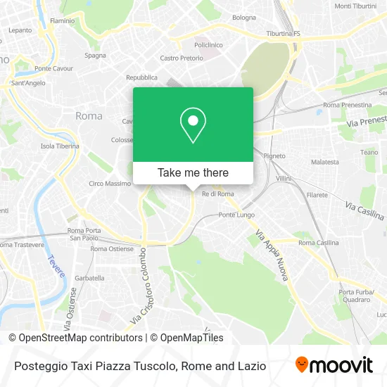 Posteggio Taxi Piazza Tuscolo map