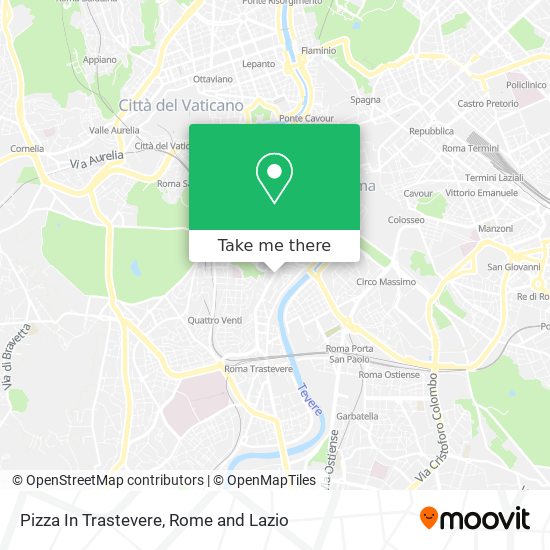 Pizza In Trastevere map