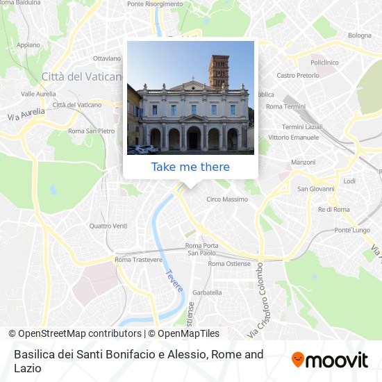 Basilica dei Santi Bonifacio e Alessio map