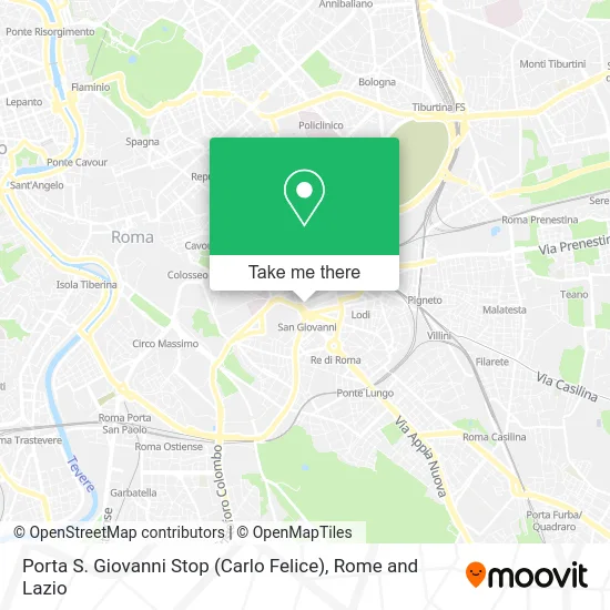 Porta S. Giovanni Stop (Carlo Felice) map