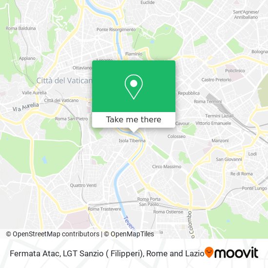 Fermata Atac, LGT Sanzio ( Filipperi) map