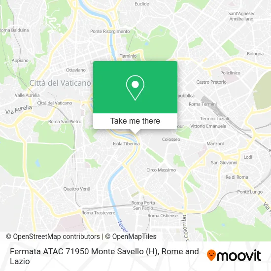 Fermata ATAC 71950 Monte Savello (H) map