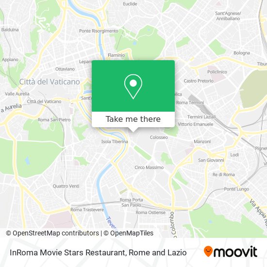 InRoma Movie Stars Restaurant map