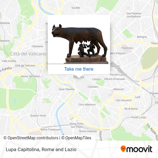 Capitoline Wolf map