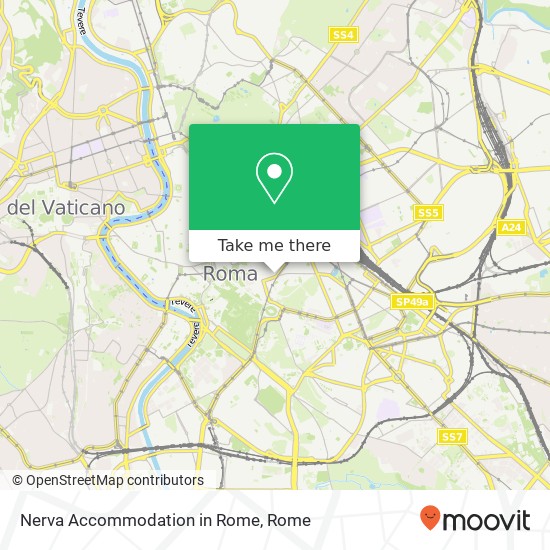Nerva Accommodation in Rome map