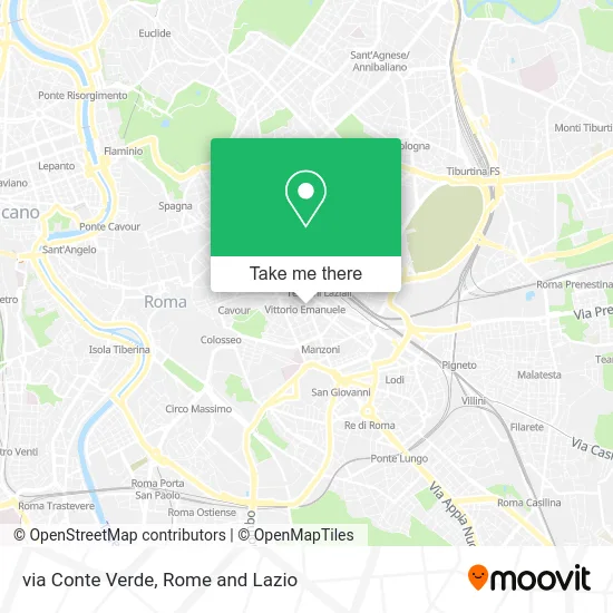 via Conte Verde map