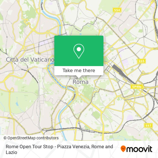 Rome Open Tour Stop - Piazza Venezia map