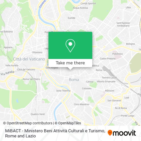 MiBACT - Ministero Beni Attività Culturali e Turismo map
