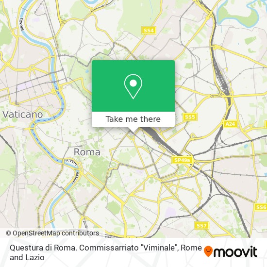 Questura di Roma. Commissarriato "Viminale" map