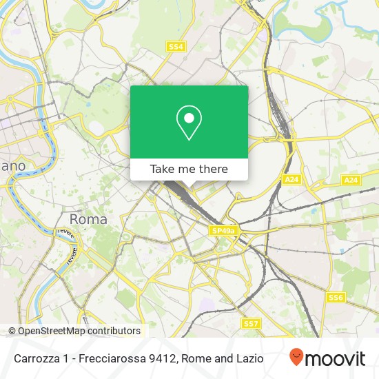 Carrozza 1 - Frecciarossa 9412 map