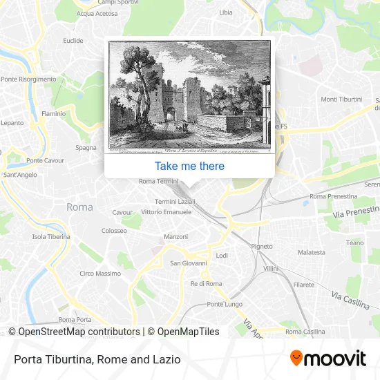 Porta Tiburtina map