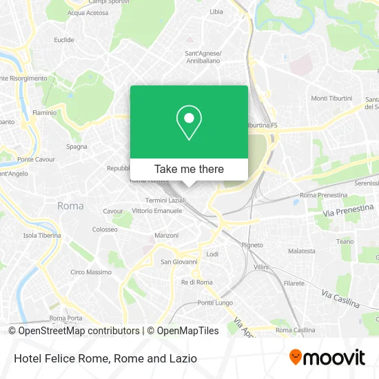 Hotel Felice Rome map