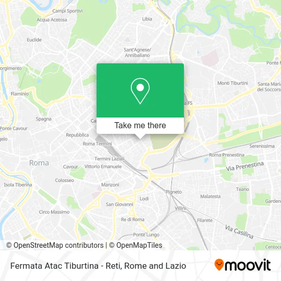 Atac Tiburtina Stop map