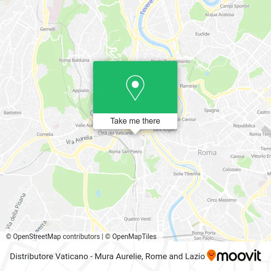 Vatican Distributor - Aurelian Walls map