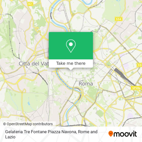Gelateria Tre Fontane Piazza Navona map