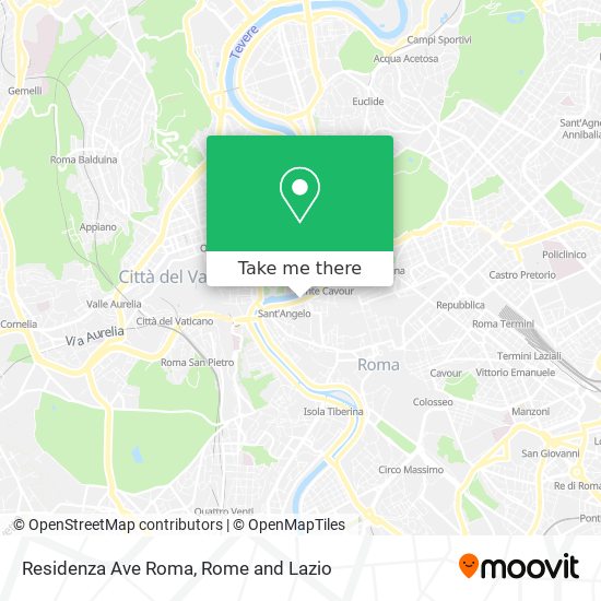 Residenza Ave Roma map