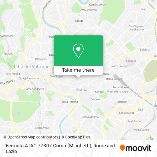 Fermata ATAC 77307 Corso (Minghetti) map