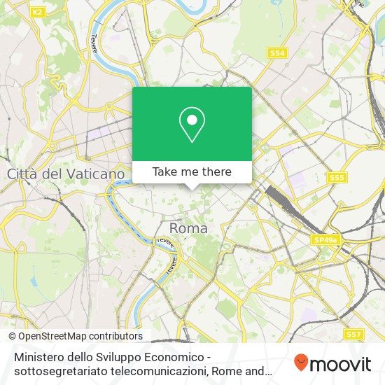 Ministero dello Sviluppo Economico - sottosegretariato telecomunicazioni map