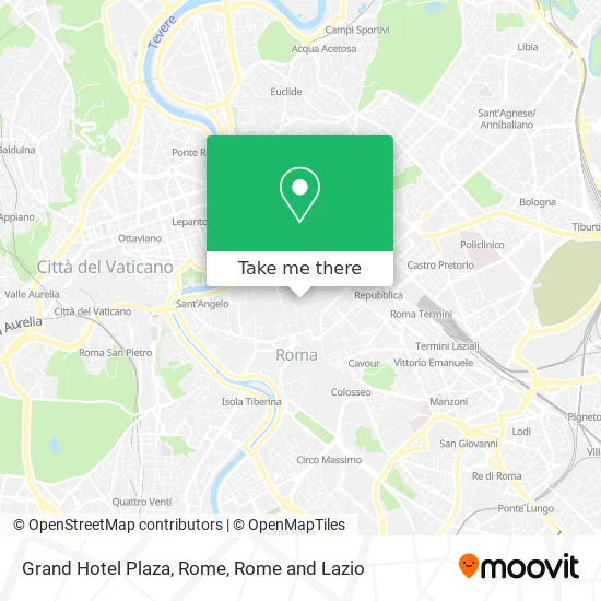 Grand Hotel Plaza, Rome map