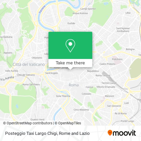 Posteggio Taxi Largo Chigi map