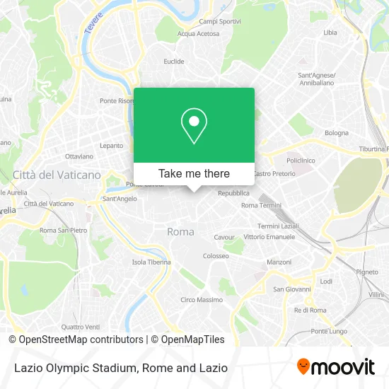 Lazio Olympic Stadium map
