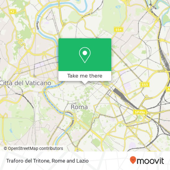 Traforo del Tritone map