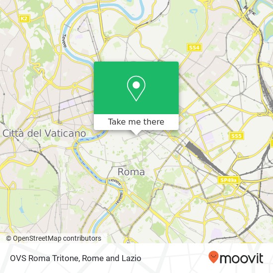 OVS Roma Tritone map